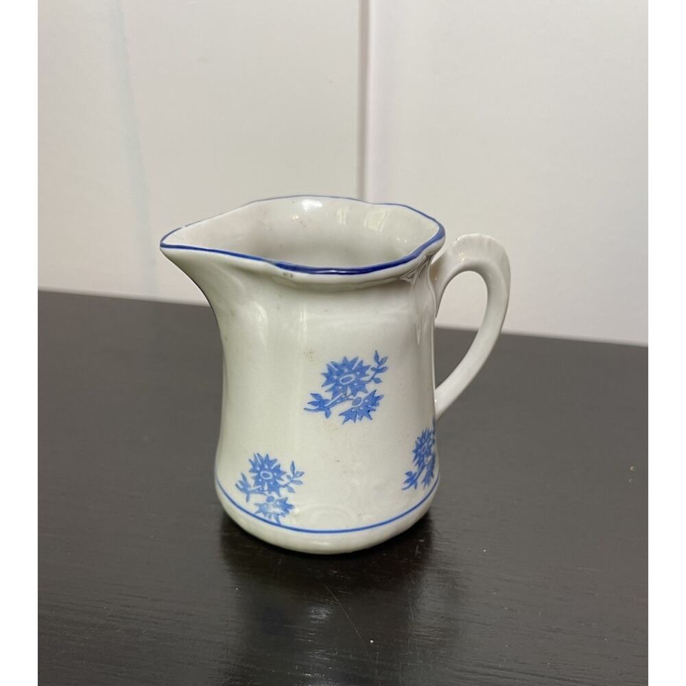 Arabia Made in Finland Small Jug 2.5" Creamer Pitcher Vintage Blue Flowers